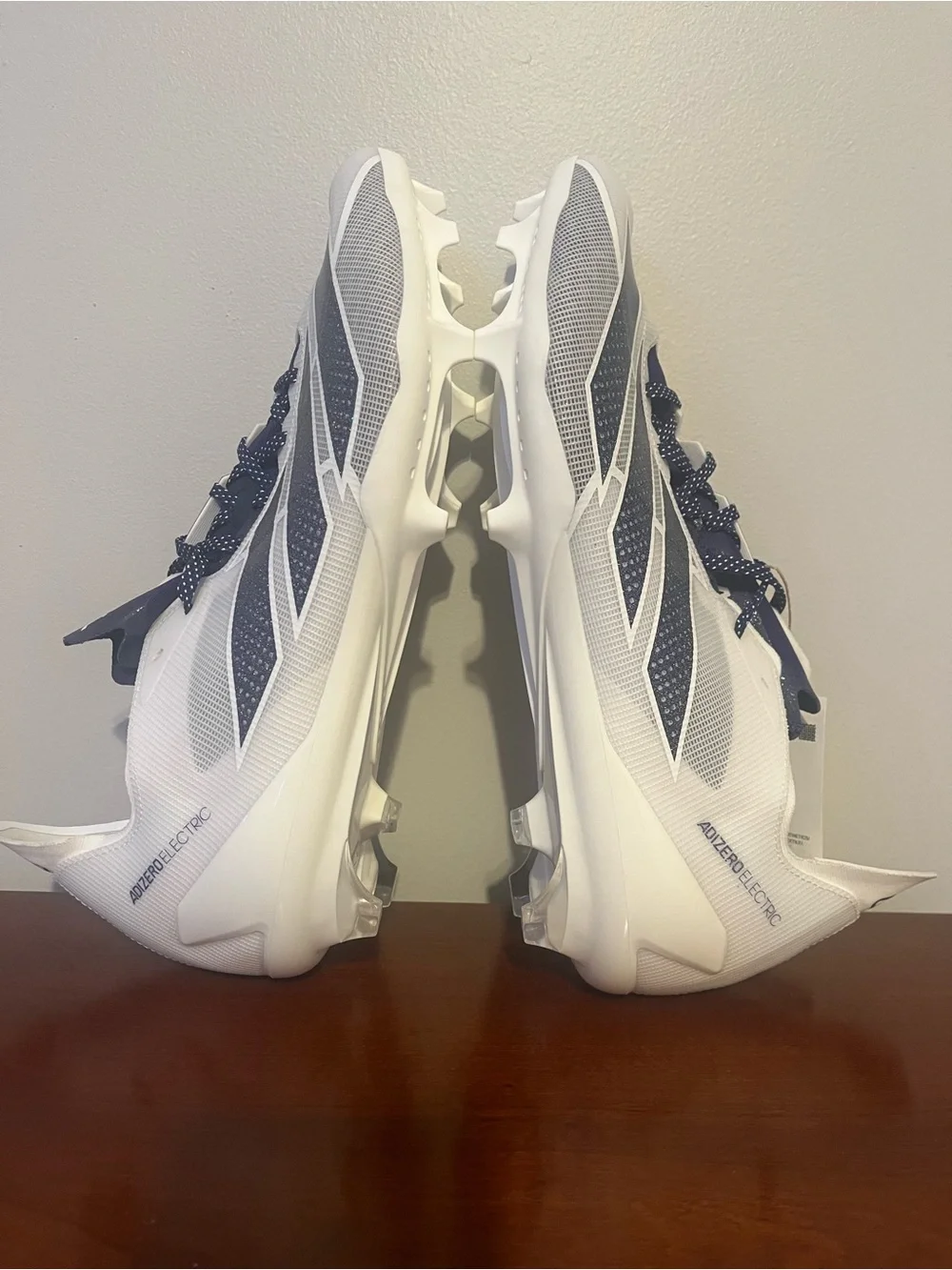Adizero Electric Men’s Cleats - White/Team Navy Blue